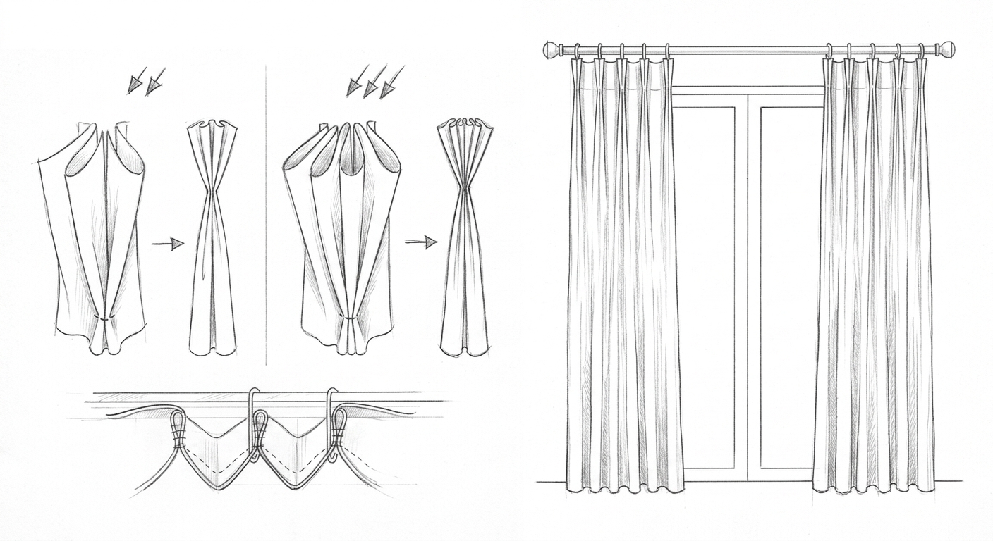 Doppel- / Dreifachfalte (French Pleat)
