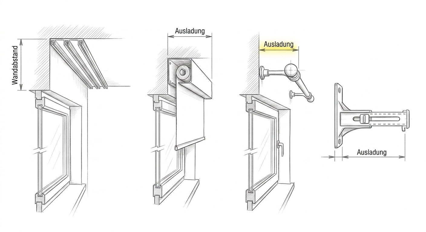 Wandabstand / Ausladung