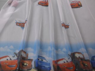 Schlaufenschal Cars weiß Disney Motiven 145 x 245cm