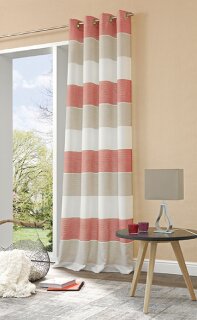 Ösenschal TOSCA weiß-lachs-beige