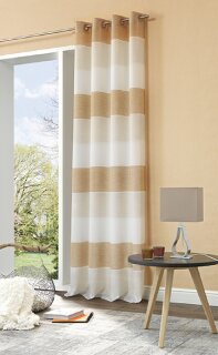 Ösenschal TOSCA wollweiß-braun-beige