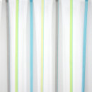 Schlaufen-Scheibengardinenstoff mit Streifen hellblau, hellgrün, grau 50cm hoch per Meter