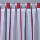 Schlaufen-Scheibengardinenstoff mit Streifen Rot- und Graut&ouml;nen 50 cm hoch per Meter
