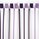 Schlaufen-Scheibengardine mit lila Streifen 4-farbig 50cm...