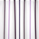 Schlaufen-Scheibengardine mit lila Streifen 4-farbig 50cm hoch 166cm breit