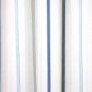 Schlaufen-Scheibengardine mit Streifen in Blau- und Grautönen 50cm hoch