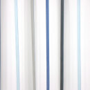 Schlaufen-Scheibengardine mit Streifen in Blau- und Grautönen 50cm hoch 170cm breit