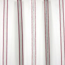 Schlaufengardine mit Streifen in Dunkelrot und Silber meliert 50cm hoch