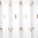 Schlaufengardine mit Shirley-Muster in verschiedenen Brauntönen 50cm hoch 200cm breit