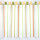 Schlaufengardine mit Streifen in hellgr&uuml;n, goldgelb, terracotta 60cm hoch