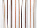 Schlaufen-Scheibengardine mit braunen Streifen 4-farbig 50 cm hoch