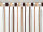 Schlaufen-Scheibengardine mit braunen Streifen 4-farbig 50 cm hoch