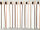 Schlaufen-Scheibengardine mit braunen Streifen 4-farbig 60cm hoch