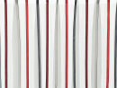 Schlaufen-Scheibengardine mit Streifen Rot- und Graut&ouml;nen 50 cm hoch