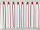 Schlaufen-Scheibengardine mit Streifen Rot- und Grautönen 50 cm hoch