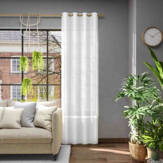 Fertigvorhang mit Ösen LIBRE ECO wollweiß 142 x 245 cm