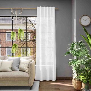 Fertigvorhang mit Multifunktionsband LIBRE ECO wollweiß 142 x 245 cm