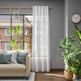 Fertigvorhang mit Multifunktionsband LIBRE ECO hellgrau 142 x 245 cm