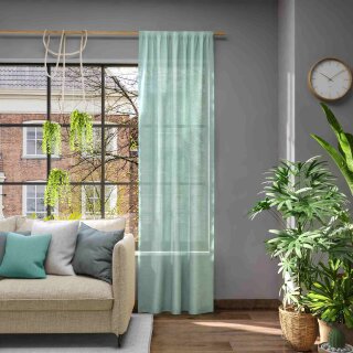 Fertigvorhang mit Stangendurchzug LIBRE ECO salbei 142 x 245 cm