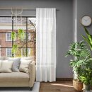Fertigvorhang mit Stangendurchzug LIBRE ECO wollweiß 142 x 245 cm