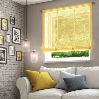 Raffrollo mit Stangendurchzug LIBRE ECO gelb 60 x 140 cm