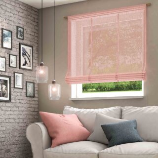 Raffrollo mit Stangendurchzug LIBRE ECO koralle 60 x 140 cm