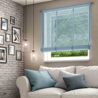 Raffrollo mit Stangendurchzug LIBRE ECO blau 120 x 140 cm