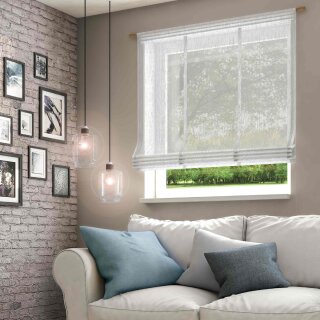 Raffrollo mit Stangendurchzug LIBRE ECO hellgrau 60 x 140 cm