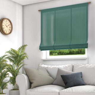 Raffrollo mit Stangendurchzug MARA ECO smaragd 60 x 140 cm