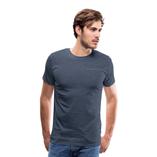 Männer Premium T-Shirt Brustlogo Gardinenhaus24 Männer Premium T-Shirt | Spreadshirt 812 - Blau meliert (S)