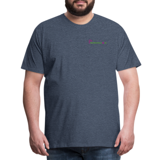 Männer Premium T-Shirt Brustlogo Gardinenhaus24 Männer Premium T-Shirt | Spreadshirt 812 - Blau meliert (3XL)