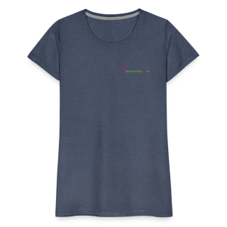 Frauen Premium T-Shirt Brustlogo Gardinenhaus24 Frauen Premium T-Shirt - Blau meliert (M)