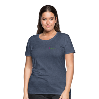 Frauen Premium T-Shirt Brustlogo Gardinenhaus24 Frauen Premium T-Shirt - Blau meliert (XXL)