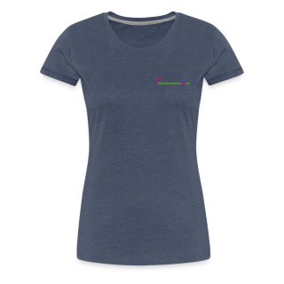 Frauen Premium T-Shirt Brustlogo Gardinenhaus24 Frauen Premium T-Shirt - Blau meliert (3XL)