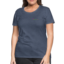 Frauen Premium T-Shirt Brustlogo Gardinenhaus24 Frauen Premium T-Shirt - Blau meliert (3XL)