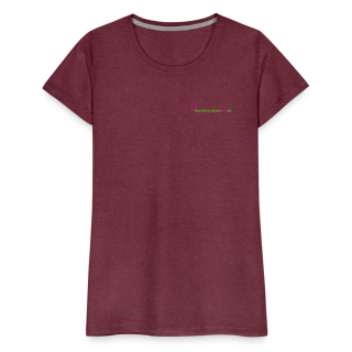 Frauen Premium T-Shirt Brustlogo Gardinenhaus24 Frauen Premium T-Shirt - Bordeauxrot meliert (S)