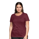 Frauen Premium T-Shirt Brustlogo Gardinenhaus24 Frauen Premium T-Shirt - Bordeauxrot meliert (S)