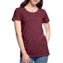Frauen Premium T-Shirt Brustlogo Gardinenhaus24 Frauen Premium T-Shirt - Bordeauxrot meliert (S)