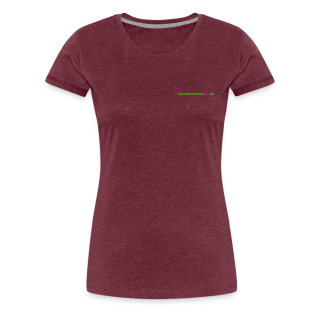 Frauen Premium T-Shirt Brustlogo Gardinenhaus24 Frauen Premium T-Shirt - Bordeauxrot meliert (L)