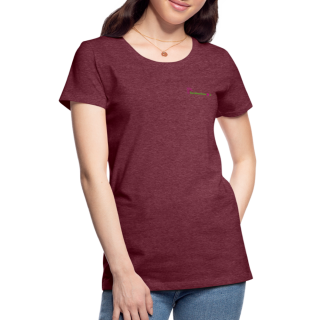 Frauen Premium T-Shirt Brustlogo Gardinenhaus24 Frauen Premium T-Shirt - Bordeauxrot meliert (3XL)