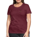 Frauen Premium T-Shirt Brustlogo Gardinenhaus24 Frauen Premium T-Shirt - Bordeauxrot meliert (3XL)