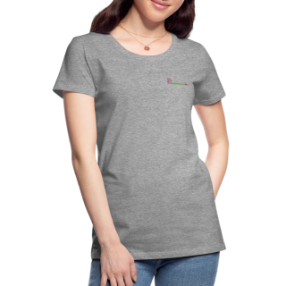 Frauen Premium T-Shirt Brustlogo Gardinenhaus24 Frauen Premium T-Shirt - Grau meliert (L)