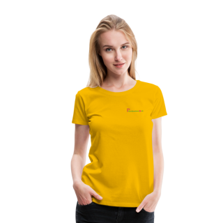 Frauen Premium T-Shirt Brustlogo Gardinenhaus24 Frauen Premium T-Shirt - Sonnengelb (M)