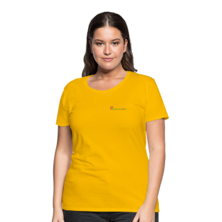 Frauen Premium T-Shirt Brustlogo Gardinenhaus24 Frauen Premium T-Shirt - Sonnengelb (L)