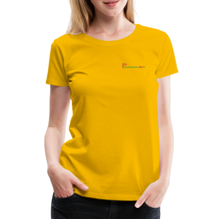 Frauen Premium T-Shirt Brustlogo Gardinenhaus24 Frauen Premium T-Shirt - Sonnengelb (XXL)