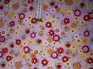 Baumwollstoff Patchworkstoff rosa mit Blumen