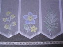 Scheibengardine nähfrei 51cm hoch weiß mit farbigen Blumen