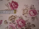 Gardinen Tischdecken Stoff naturmeliert mit Rosen 280cm breit