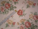 Tischdecken Gardinenstoff natur meliert mit Rosen 280cm breit