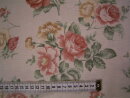 Tischdecken Gardinenstoff natur meliert mit Rosen 280cm breit